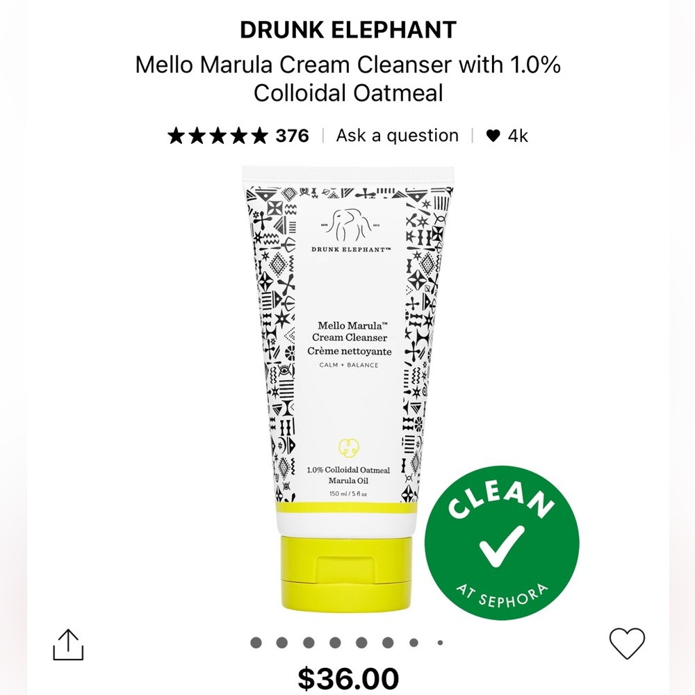 Drunk Elephant Facial Cleanser - Black Packaging